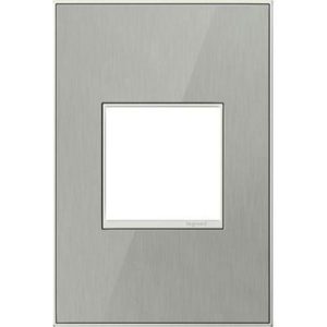 Legrand AWM1G2MS4 Pass And Seymour Brush Stainless 1-Gang 2-Module Wall Plate