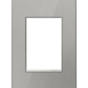Legrand AWM1G3MS4 Pass And Seymour Brush Stainless 1-Gang 3-Module Wall Plate