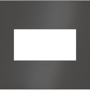 Legrand AWC2GBBN4 Pass And Seymour Brushed Black Nickel 2-Gang Wall Plate