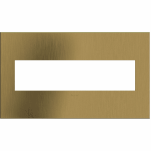 Legrand AWC4GBSB4 Pass And Seymour Brushed Satin Brass 4-Gang Wall Plate