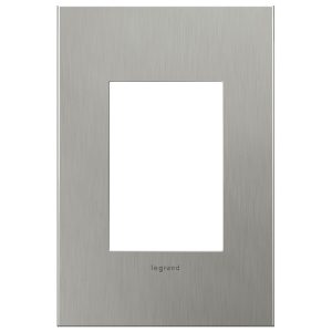 Legrand AWC1G3BS4 Pass And Seymour Brushed Stainless Steel 1-Gang 3-Module Wall Plate