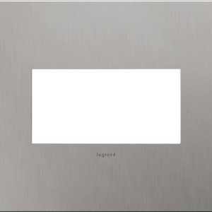 Legrand AWC2GBS4 Pass And Seymour Brushed Stainless Steel 2-Gang Wall Plate