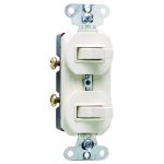Legrand 670WG Pass And Seymour Combination 2 Switches 1P 20A 120/277V White