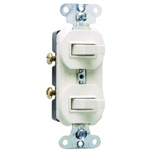 Legrand 670WG Pass And Seymour Combination 2 Switches 1P 20A 120/277V White