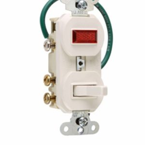 Legrand 695WG Pass And Seymour Combination Switch 3-Way 15A 125V Pilot Light 1/25