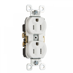 Legrand TR5252GRY Pass And Seymour Commercial Receptacle Duplex 15A 125V Back And Side Wire Gray