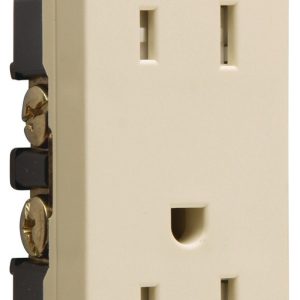 Legrand TR26252I Pass And Seymour Commercial Tamper-Resistant Decorator Receptacle 15A125V Back And Side Wire Ivory