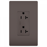 Legrand TR26352 Pass And Seymour Commercial Tamper-Resistant Decorator Receptacle 20A 125V Back And Side Wire Brown