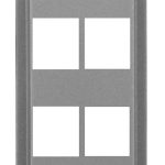 Legrand WP3414GY Pass And Seymour Decorator Outlet Strap 4-Port Gray