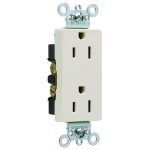 Legrand 26252LA Pass And Seymour Decorator Receptacle 15A 125V Side And Back Wire Light Almond