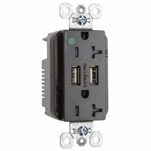 Legrand TR8300HUSB Pass And Seymour Duplex Receptacle 20A Tamper-Resistant Hospital Grade With 3.1 USB Charge