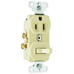 Legrand 691LA Pass And Seymour Combination Switches 1P 15A 120 Receptacle 15A