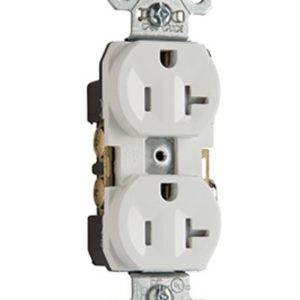 Legrand TR5352BK Pass And Seymour Commercial Receptacle Duplex 20A 125V Back And Side Wire Black