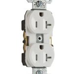 Legrand TR5352I Pass And Seymour Commercial Receptacle Duplex 20A 125V Back And Side Wire Ivory