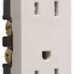 Legrand TR26252LA Pass And Seymour Commercial Tamper-Resistant Decorator Receptacle 15A125V Back And Side Wire Light Almond