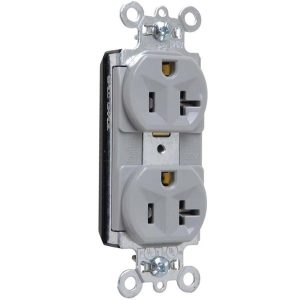Legrand PT5362GRY Pass And Seymour Duplex Receptacle Spec Grade 20A/125V Gray