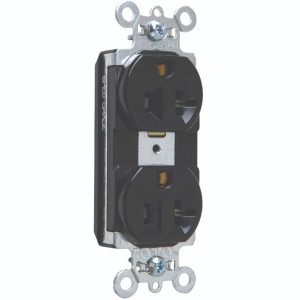 Legrand PT5362BK Pass And Seymour Duplex Receptacle 20A/125V Black