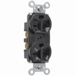 Legrand 5862ABK Pass And Seymour Duplex Receptacle 20A/250VAC Black