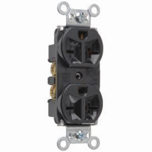 Legrand 5862ABK Pass And Seymour Duplex Receptacle 20A/250VAC Black