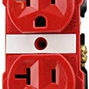Legrand 5362ARED Pass And Seymour Duplex Receptacle 20A/125VAC Red