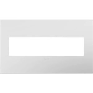Legrand AWP6GWHW1 Pass And Seymour Gloss White On White 6-Gang Wall Plate