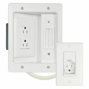 Legrand HT2202WHV1 Pass And Seymour Flat Panel TV Power Kit White