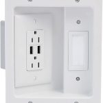 Legrand HT21USBWHV1 Pass And Seymour Flat Panel Recessed Wall Plate With USB White