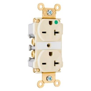 Legrand 8800LA Pass And Seymour Extra Heavy-Duty Hospital Ground Receptacle Light Almond