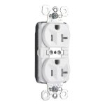 Legrand PTTR5362I Pass And Seymour Duplex Receptacle Tamper-Resistant 20A 125V Ivory