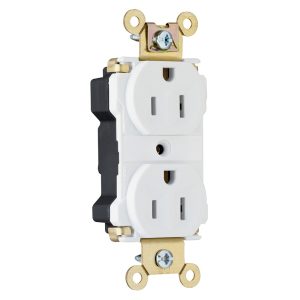 Legrand PS5262W Pass And Seymour Heavy-Duty Duplex Receptacle 15A 125VAC White