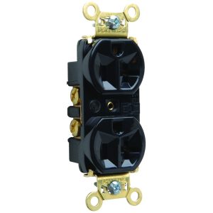Legrand PS5362BK Pass And Seymour Heavy-Duty Duplex Receptacle 20A 125VAC Black
