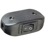 Legrand 5406BK Pass And Seymour Heavy-Duty Feed Thru Cord Switch Black