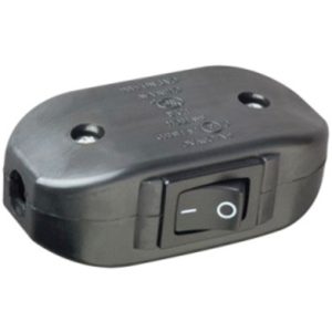 Legrand 5406BK Pass And Seymour Heavy-Duty Feed Thru Cord Switch Black