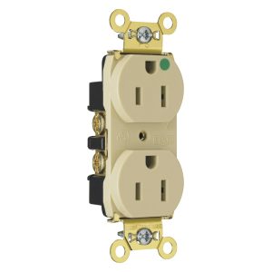 Legrand PS8200HSI Pass And Seymour Hospital Duplex Receptacle 15A 125V Smooth Face Ivory