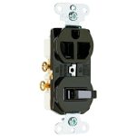 Legrand 691 Pass And Seymour Combination 15A 1Switch 1P-120V 1Recp-125V