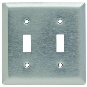 Legrand PASSANDSEYMOUR-SL2CC5 Pass And Seymour CC Stainless Wall Plate 2 Toggle 430 M5