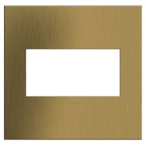 Legrand AWC2GBSB4 Pass And Seymour Brushed Satin Brass 2-Gang Wall Plate