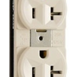 Legrand PT8300HLA Pass And Seymour Hospital Grade Heavy-Duty Duplex Receptacle 20A/125V Light Almond
