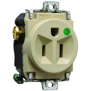 Legrand 8284I Pass And Seymour Hospital Short Strap Single Receptacle 15A 125V
