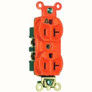 Legrand IG8300RED Pass And Seymour Isolated Ground Duplex Receptacle Hospital Grade 20A 125V Red