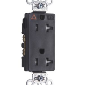 Legrand TRIG26362BK Pass And Seymour Isolated Ground Tamper-Resistant Decorator Receptacle 20A 125V