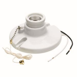 Legrand 280WH6 Pass And Seymour Lamp Holder 250W 250V Pull Chain White