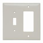 Legrand SPJ126LA Pass And Seymour Junior Jumbo Plate 2-Gang 1 Toggle 1 Decorator Light