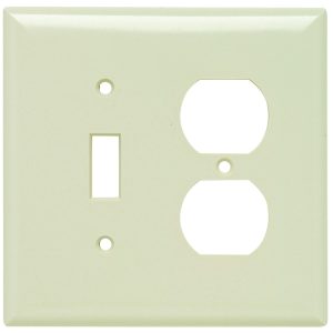 Legrand SPJ18LA Pass And Seymour Junior Jumbo Plate 2-Gang 1 Toggle 1 Duplex Light