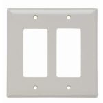 Legrand SPJ262LA Pass And Seymour Junior Jumbo Smooth Wall Plate 2-Gang SPLEX Light Almond