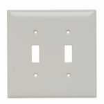 Legrand SPJ2LA Pass And Seymour Junior Jumbo Plate 2-Gang 2 Toggle Light