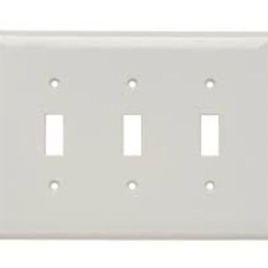 Legrand SPJ3LA Pass And Seymour Junior Jumbo Plate 3-Gang 3 Toggle Light Aluminum