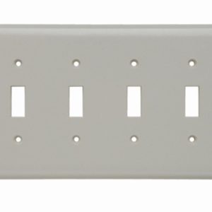 Legrand SPJ4LA Pass And Seymour Junior Jumbo Plate 4-Gang 4 Toggle Light Aluminum