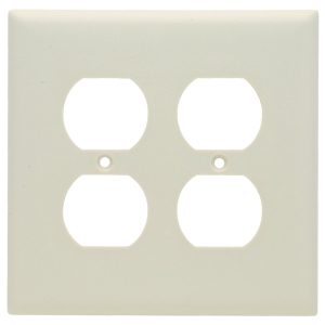 Legrand SPJ82LA Pass And Seymour Junior Jumbo Plate 2-Gang 2 Duplex Light Aluminum