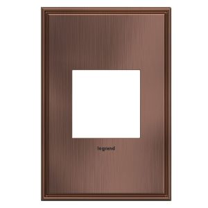 Legrand AWC1G2MAC4 Pass And Seymour Matte Antique Copper 1-Gang Wall Plate